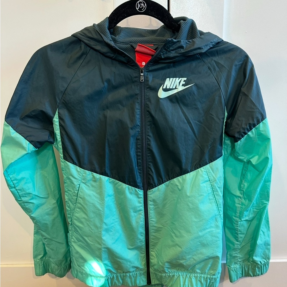Nike Kids Two-Tone Green Raincoat